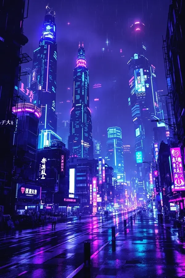 霓虹都市 动画海报